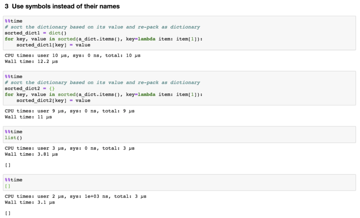 Dict sorted values