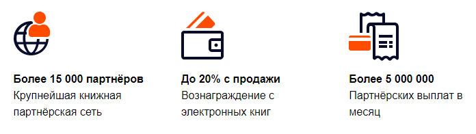 Выплаты до 20% от стоимости каждой книги, проданной по вашей реферальной ссылке.