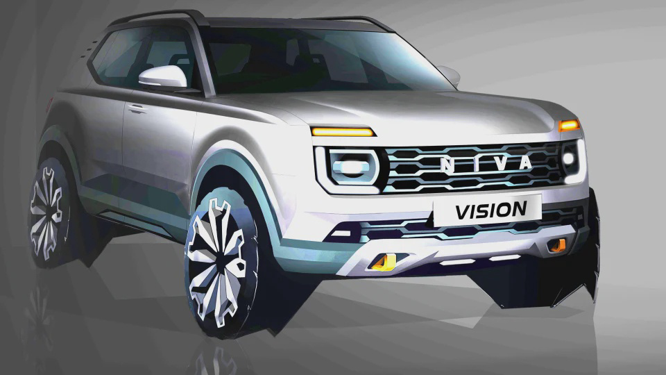 Тизер нового поколения LADA Niva из  презентации несостоявшейся программы Ренаулизации, 2021 год.