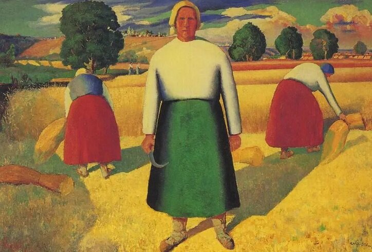 Жнецы. 1929 год. Казимир Малевич.