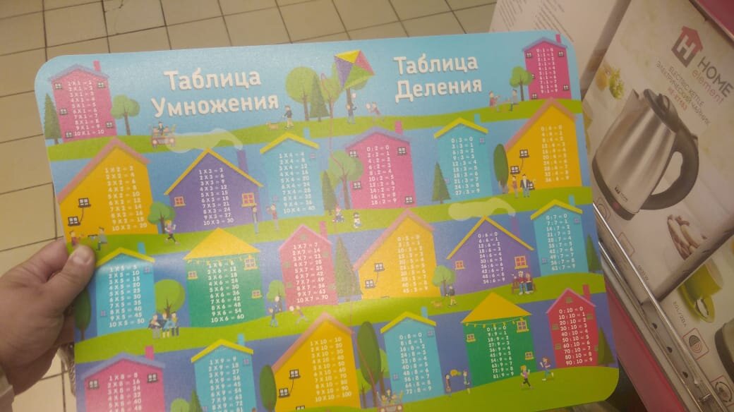 Сегодня впервые пишу про данный магазин, не знаю насколько вам будет интересно, но все же, магазин в целом мне нравится, периодически его посещаю, так вышло, что и сегодня я там побывала, и решила попробовать сделать для вас небольшой обзорчик) На фото выше вот такая интересная таблица умножения и деления,цена в районе 50 рублей) 