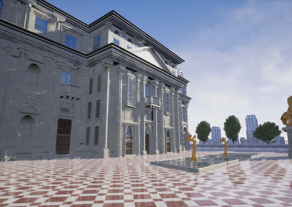 экстерьер сцены с музеем