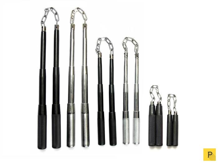 Представляет собой соединенные друг с другом при помощи цепи или веревки палки или металлические трубки длиной около 30 см. Прообразом самодельного оружия стали цепы, которыми молотили рис. В Японии молотильные цепы считались орудием труда и не представляли опасности для вражеских солдат, поэтому их не изымали у крестьян. 