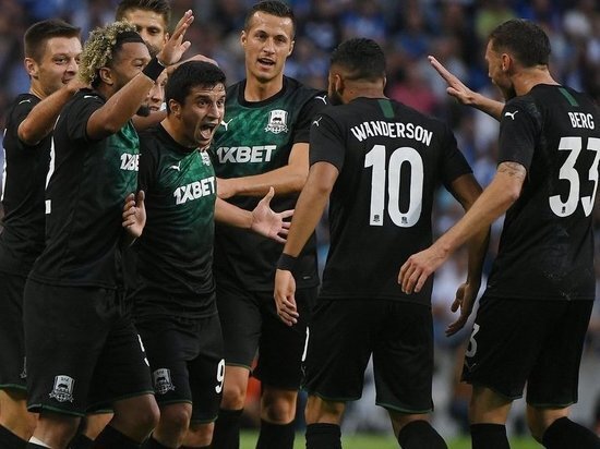 Игроки «Краснодара» празднуют гол. Фото: ФК «Краснодар»