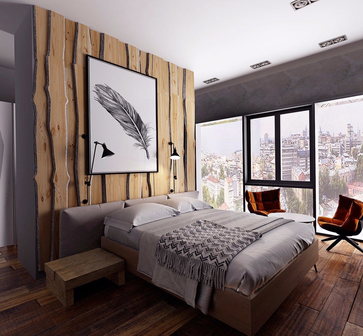 Спальня с элементами дерева — 7 идей дизайна | Будь как дома! | Дзен
