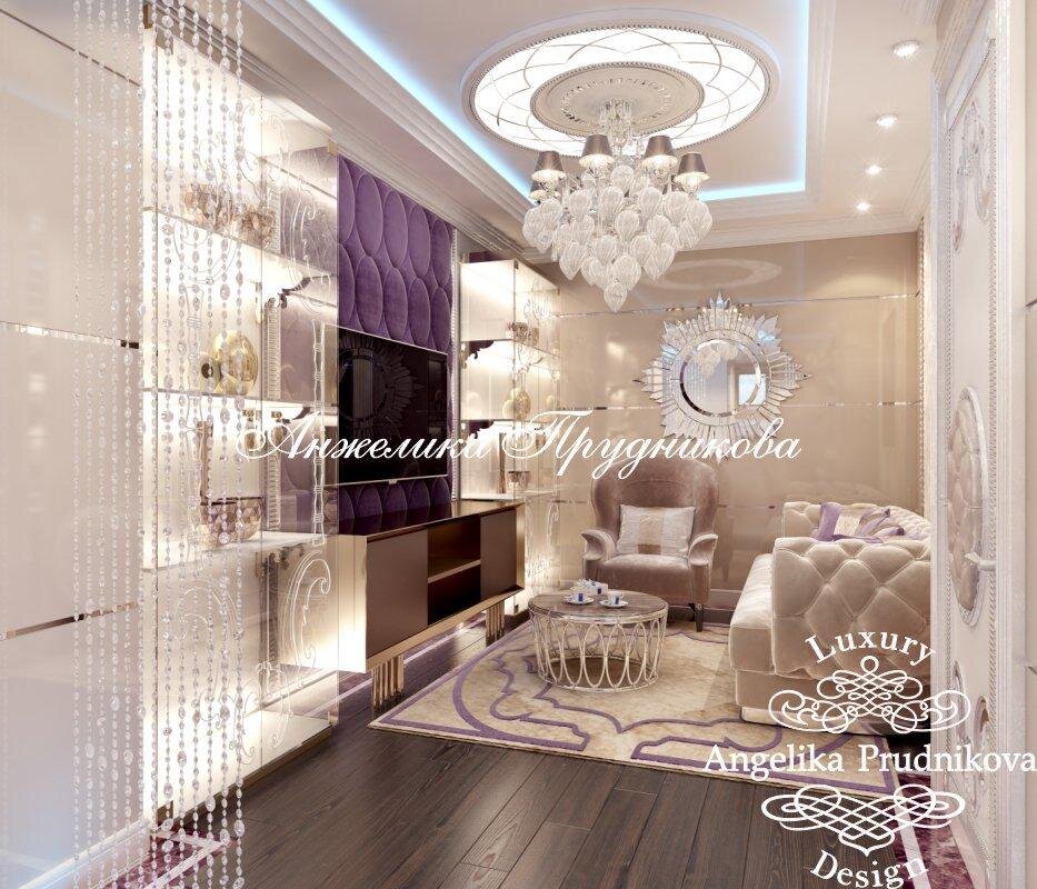 На фото: Маленькая гостиная в стиле ар-деко