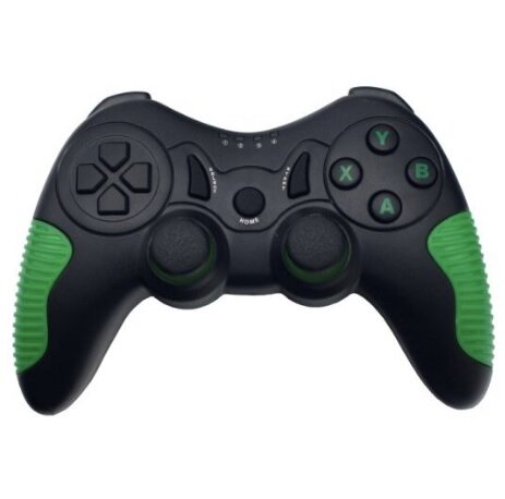 Геймпад Ritmix GP-032BTH  чёрный+зелёный - Bluetooth, подключение к ПК (USB) , iPhone, Android, до 10 метров. Аккумулятор 350 мА*ч.  