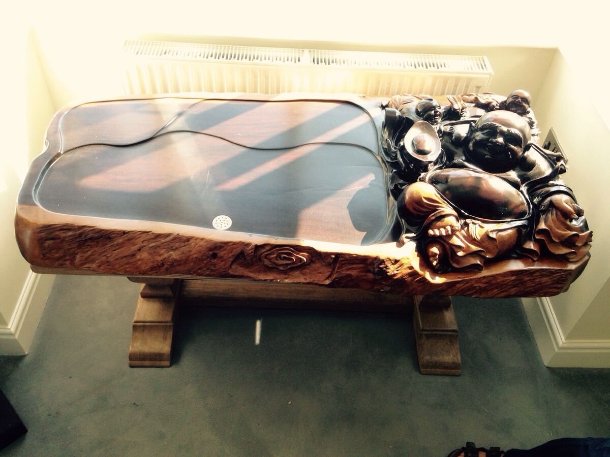 Произведение искусства - чайный столик с Буддой