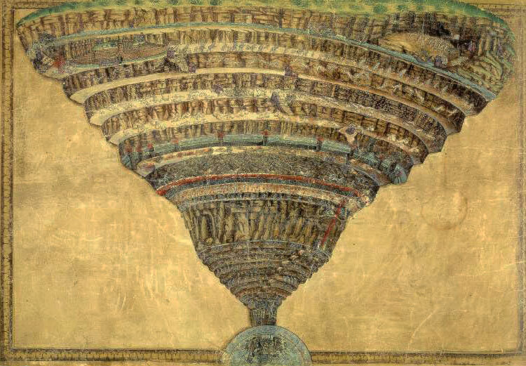 9 кругов ада. Боттичелли 