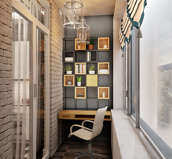 Рабочее место на балконе