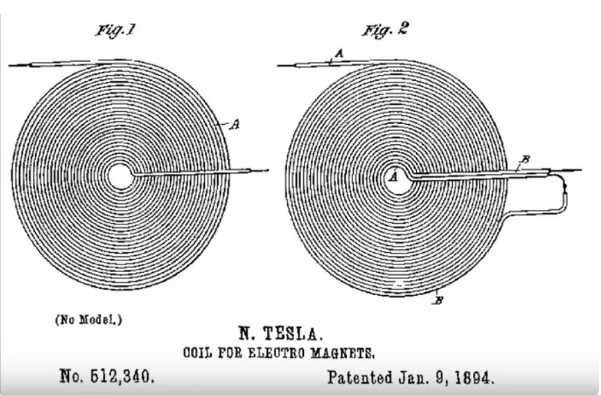 Патент Н.Тесла. Изображение из Интернета.