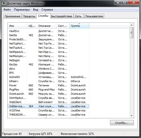 Диспетчер задач комбинация клавиш. Svchost вирус. Параметры службы windows. Службы windows 7. Службы виндовс.