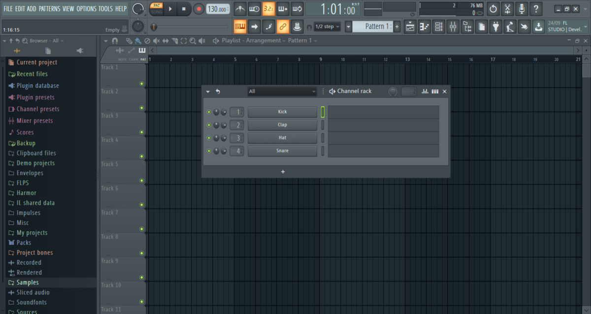 *Скриншот из программы FL studio