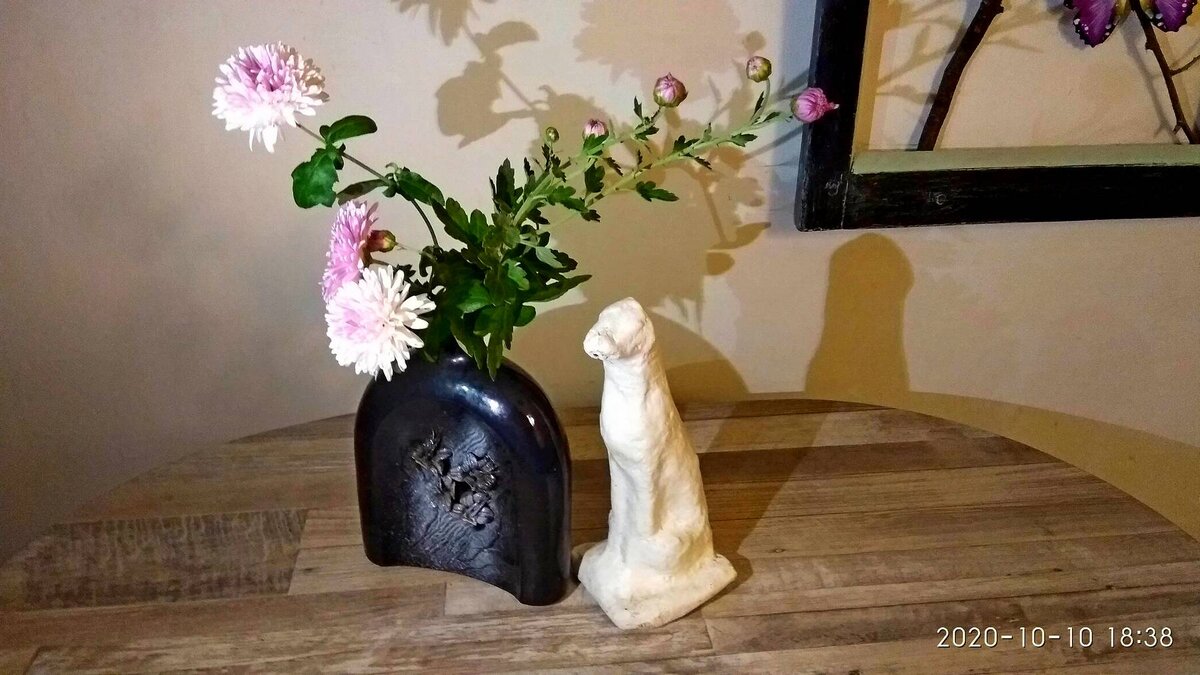 Добермана из папье маше сделал наш сын.