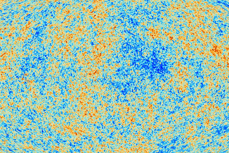 Часть карты реликтового излучения.