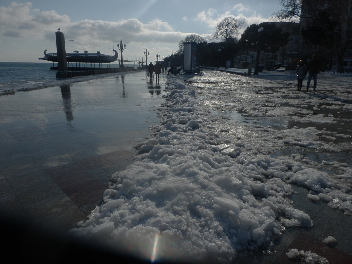 Крым. Показываю, как выглядит Ялта зимой
