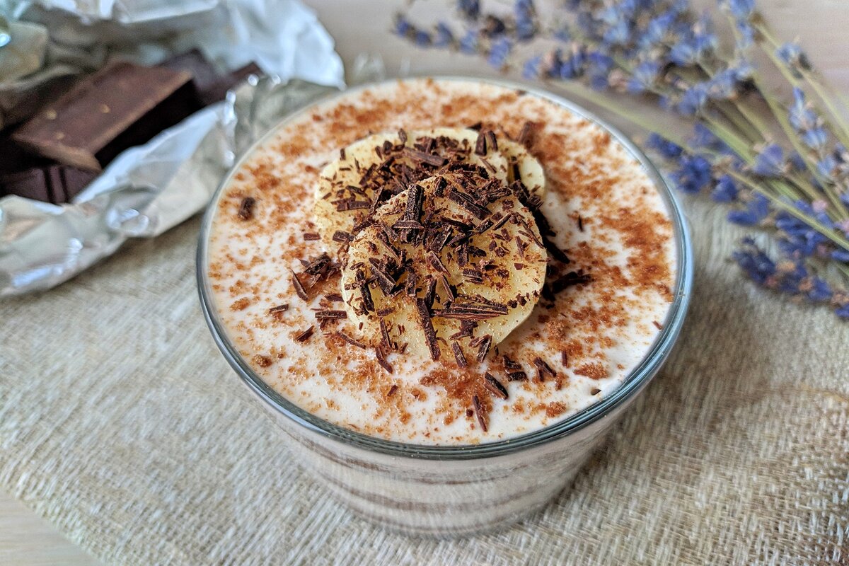 трайфл с бананом и шоколадом 