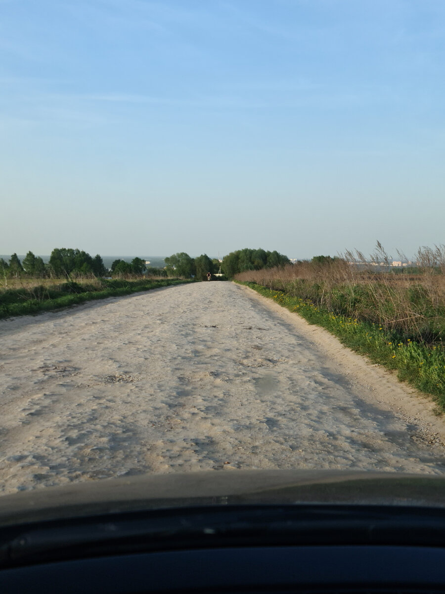 Дорога к Калужской Ниагаре после съезда с трассы