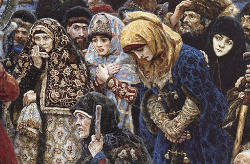 фрагмент полотна В.Сурикова "Боярыня Морозова"