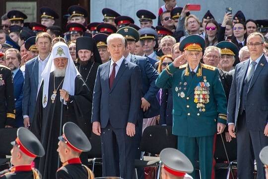    Собянин принял участие в проведении Парада Кадетского движения Москвы
