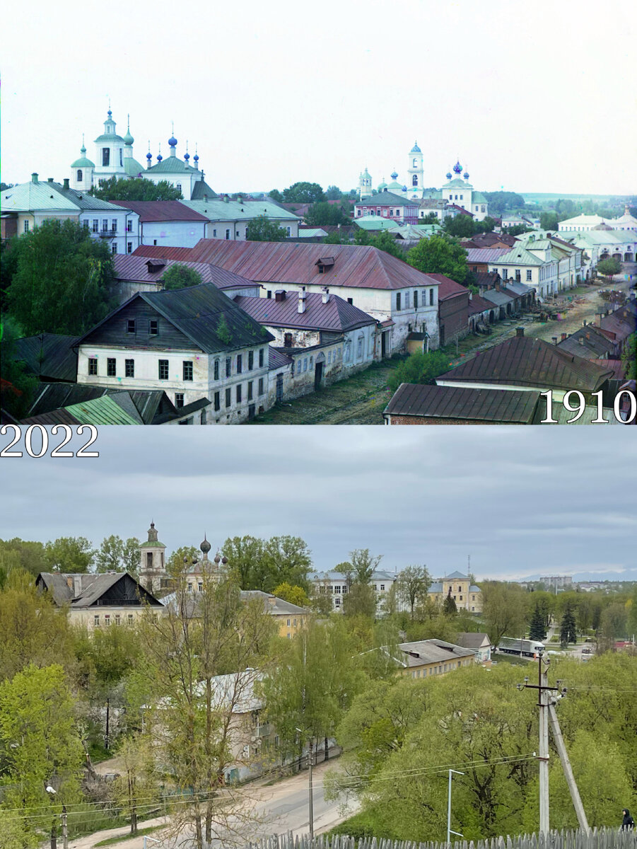 Торжок в цвете в 1910 году и эти же места в 2022! Повторил ракурсы  дореволюционного фотографа С.М. Прокудина-Горского | Now&Then Russia | Дзен