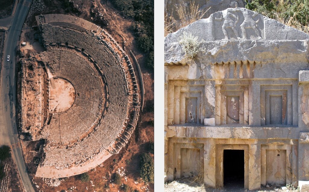 Античный театр и древние усыпальницы в Мирах Ликийских