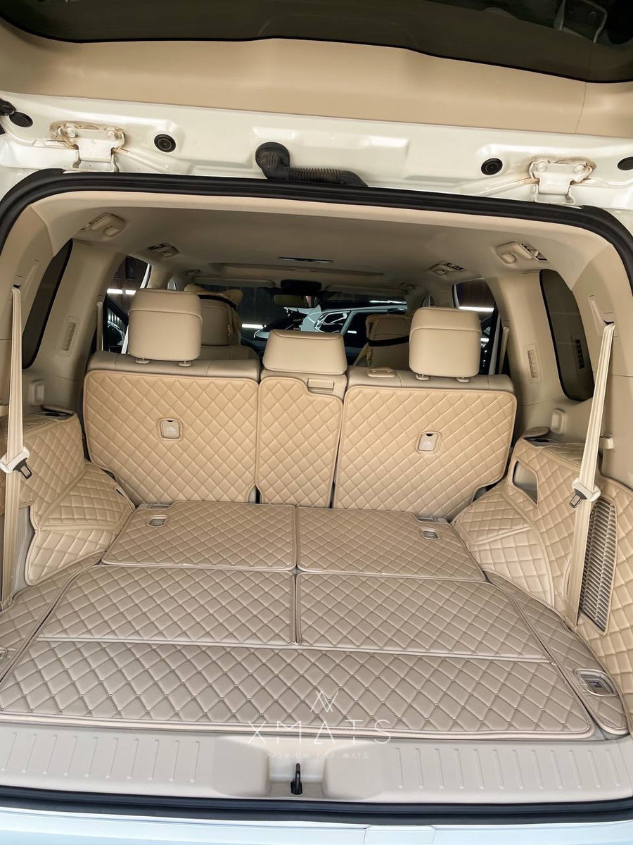 3D коврики из экокожи на Toyota Land Cruiser 300 7 мест