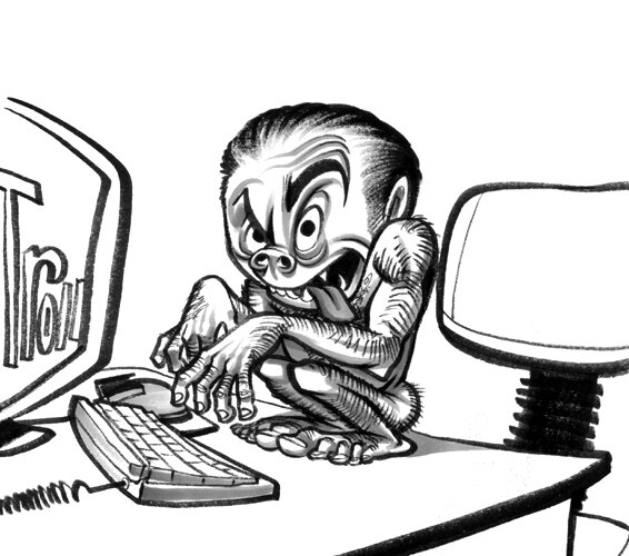 Из интернета. Читаешь некоторые комментарии - и представляешь себе их авторов именно такими