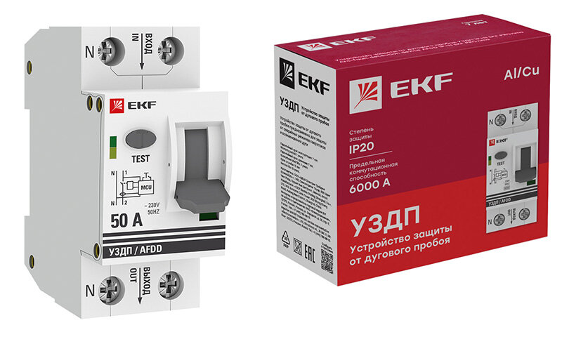 Устройство защиты от дугового пробоя (УЗДП) 1P+N 50А EKF PROxima 