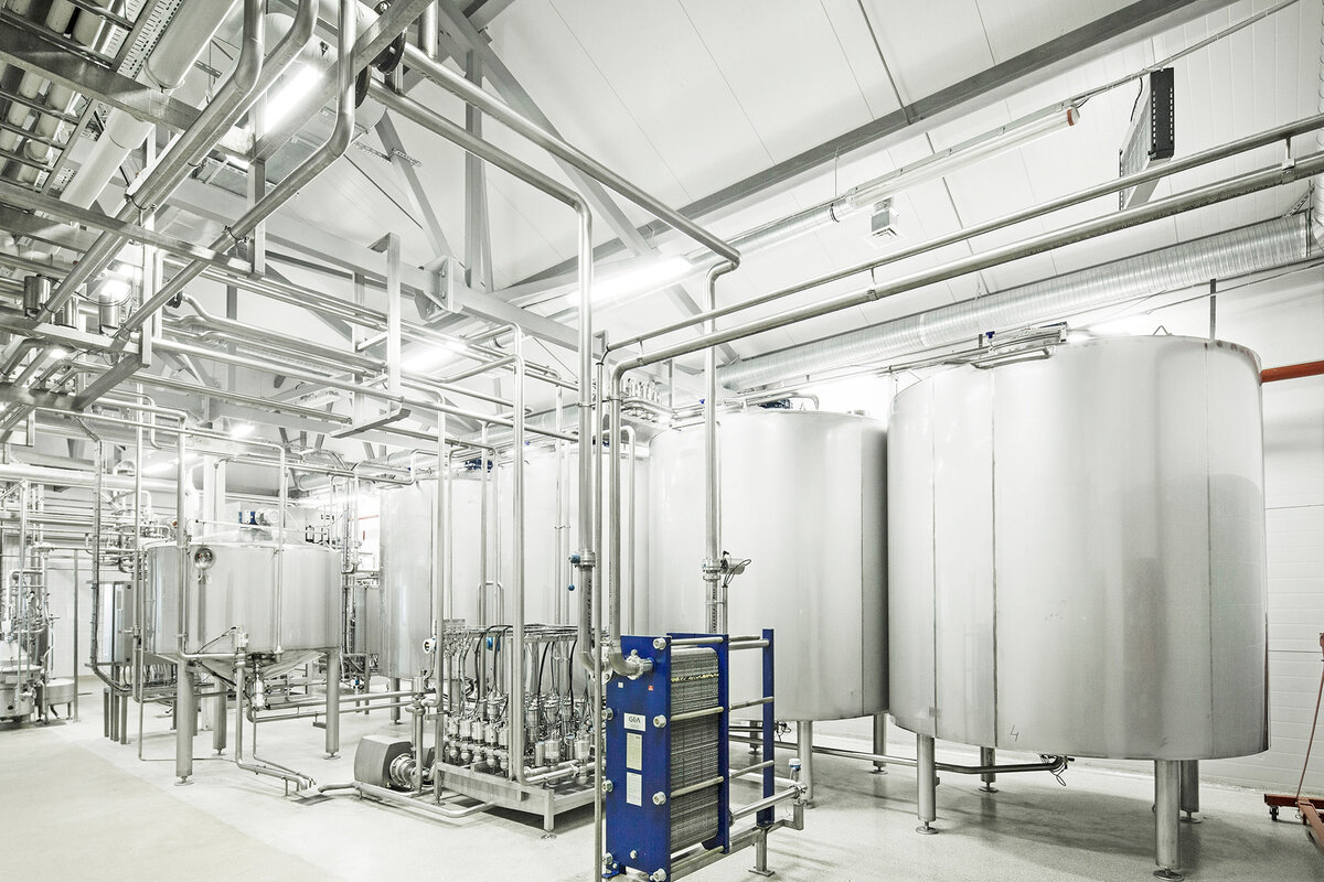 Типичный цех молочного завода,