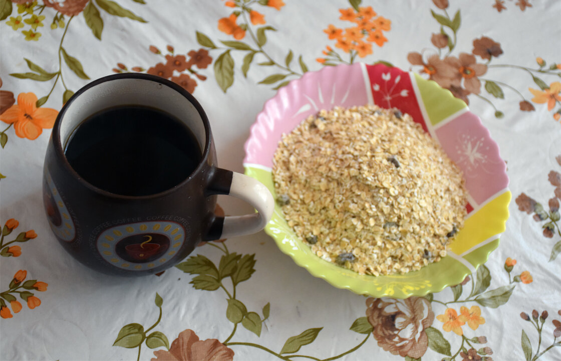 Кофе и овсяные хлопья