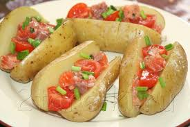 Семга малосольная с картофелем в мундире