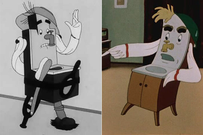 Мойдодыр образца 1939 (слева) и 1954 (справа).