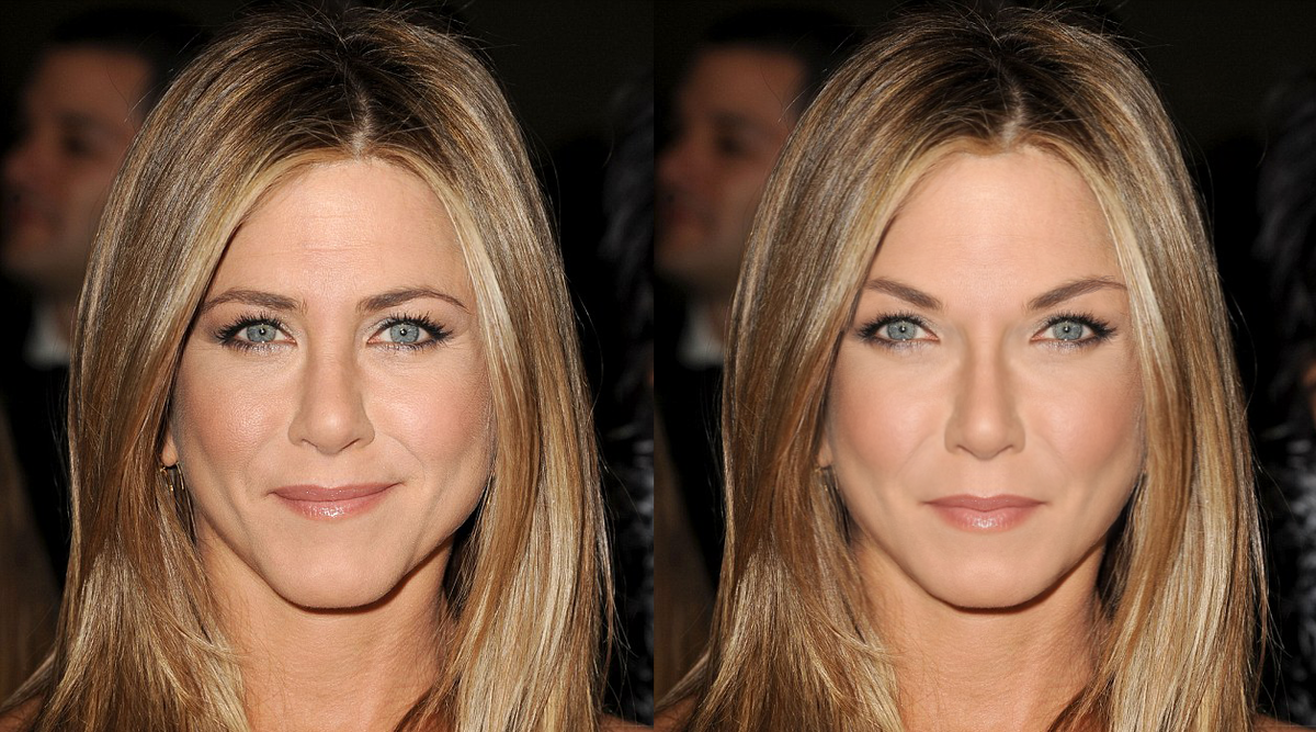 До и После: Подгоняем лицо Дженифер Энистон под стандарт красоты в Фотошоп