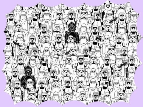 Панда среди войск Дарт Вейдера