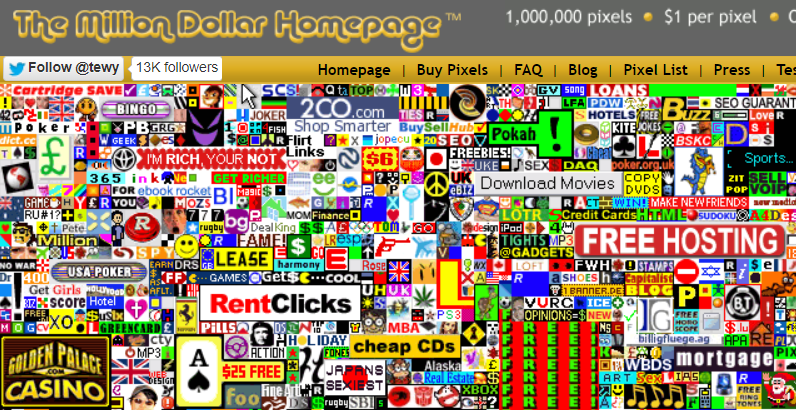 Заглавная и единственная страница сайта, не считая пары информационных блоков
