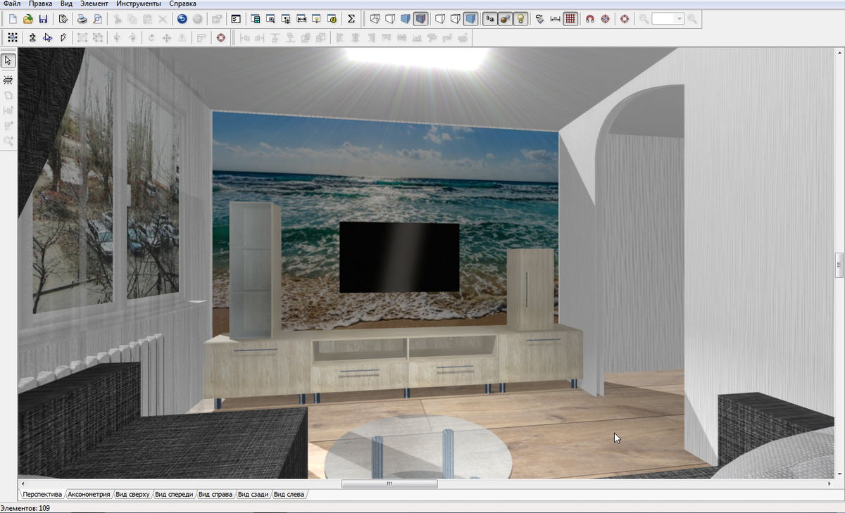 Зонирование комнаты 18 кв м в общежитии: проект со встроенными шкафами ...