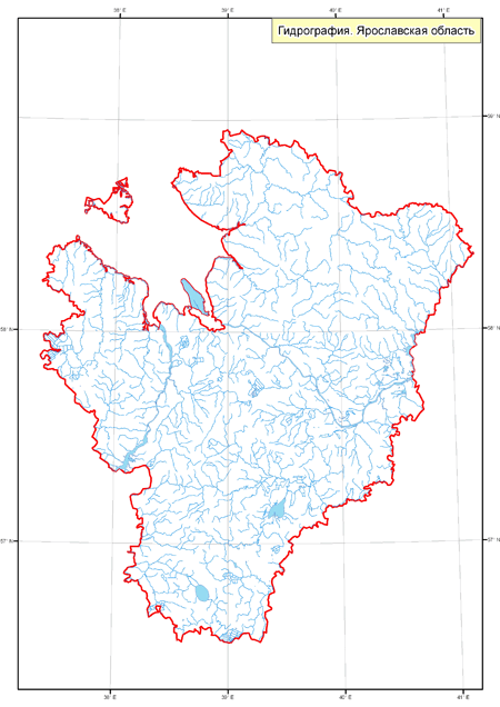 Гидрографическая карта ярославской области