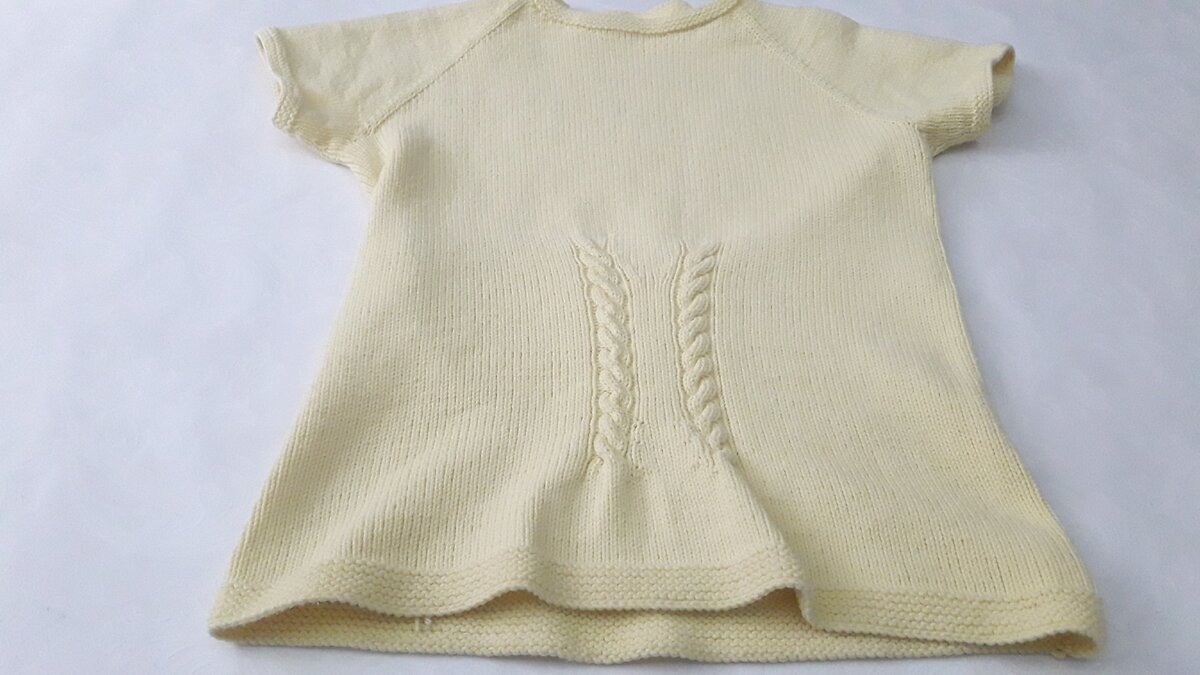 желтая кофта вязанная спицами