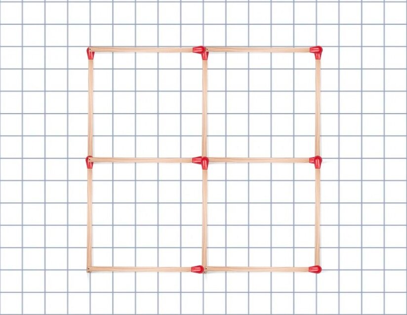Как из 4 спичек сделать квадрат.