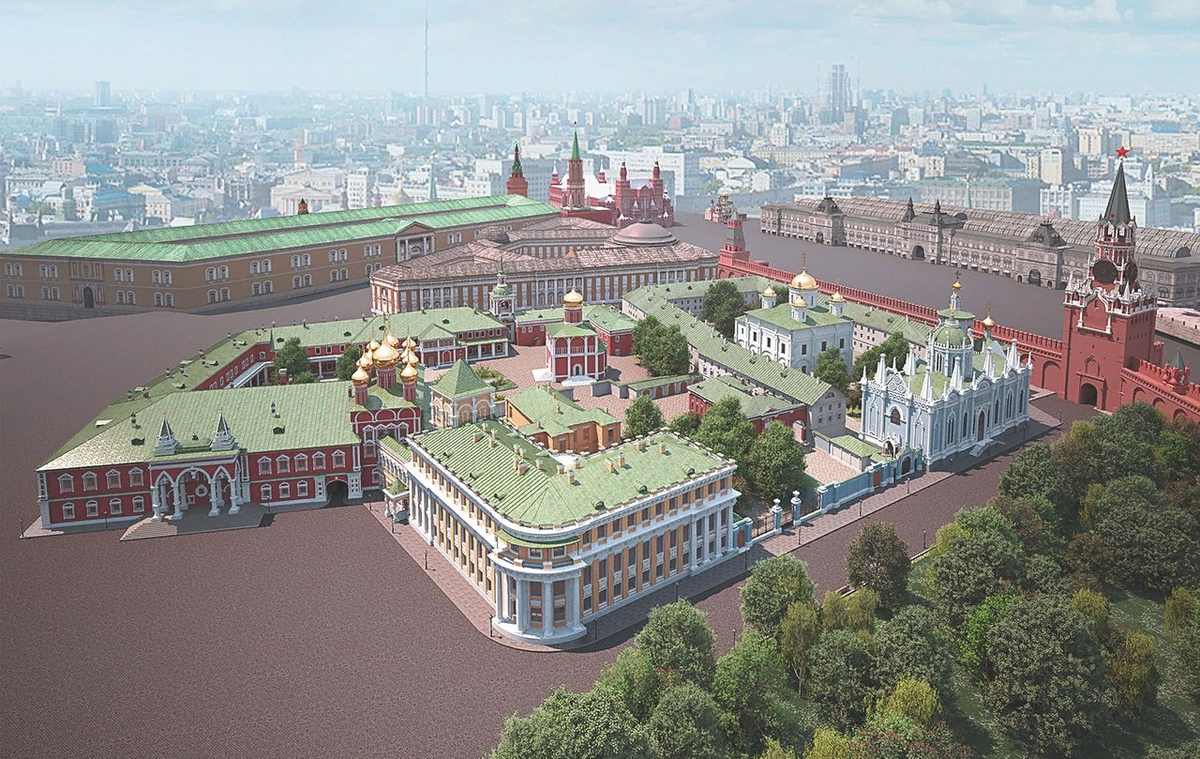 Русском проект москва. Чудов монастырь Московского Кремля. Чудов и Вознесенский монастыри в Кремле. Чудов монастырь Московского Кремля реконструкция. Николаевский дворец Московского Кремля.