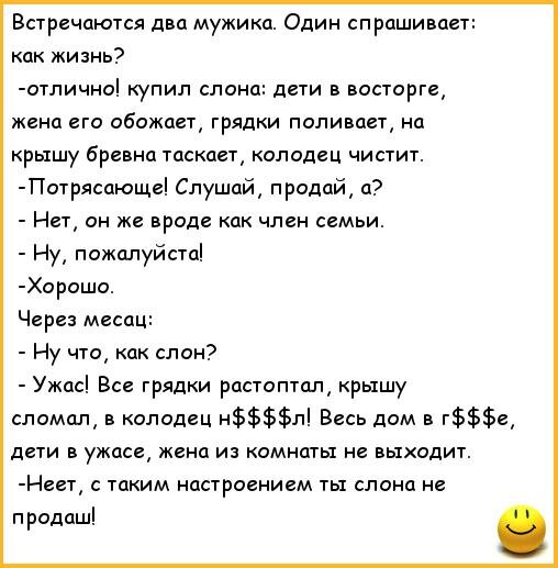 Анекдот про продажника, а вы думали про слона? ))
