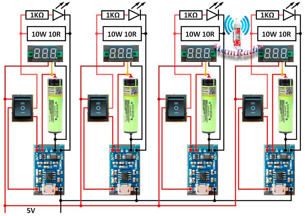Вот монтажная схема сборки зарядки
