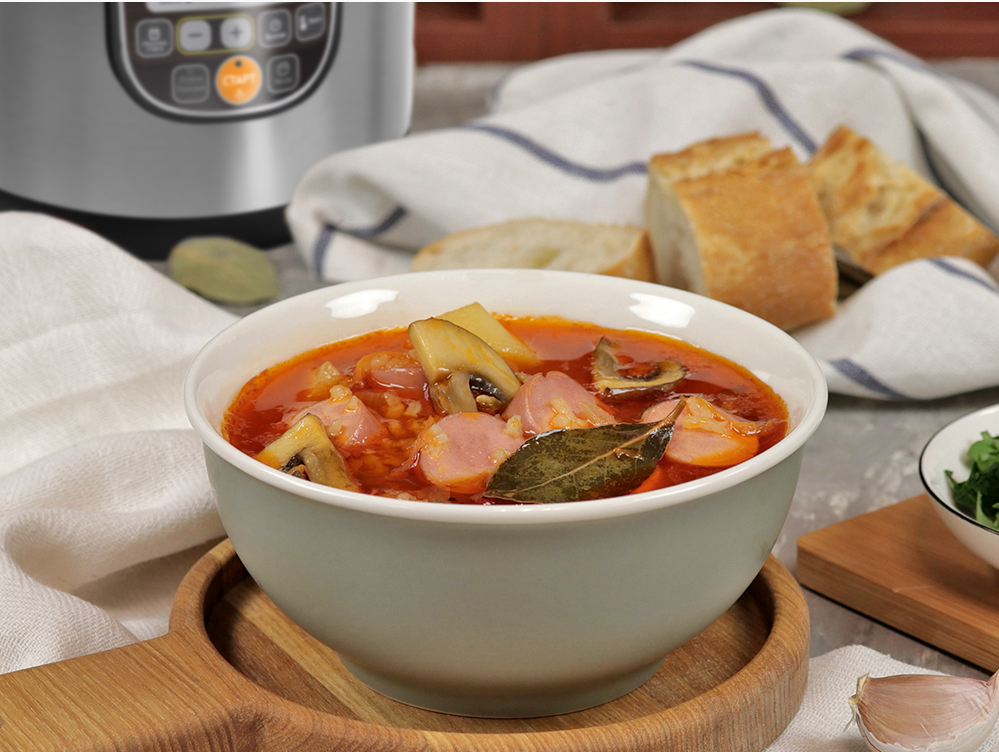 Овощной суп с сосисками в мультиварке рецепт с фото