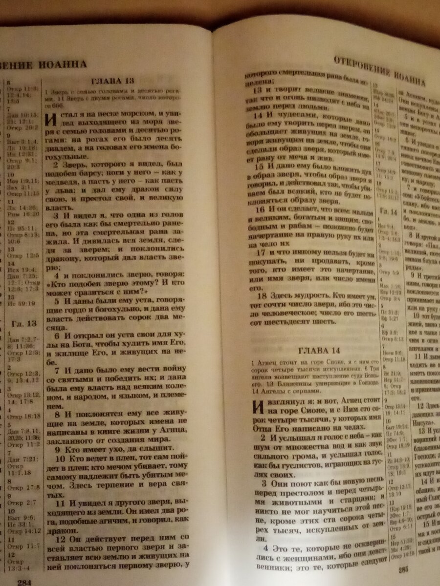 Библия Откровения Иоанна 13 глава. 