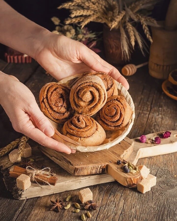 Булочки с корицей. Фото- моё.