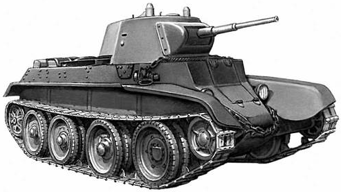 Танк БТ -7. На таких танках начали Отечественную войну.