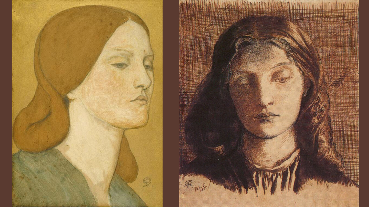 Элизабет Сиддал, рисунки Данте Габриэля Россетти, 1852-1860 гг. © Fitzwilliam Museum, Cambridge  