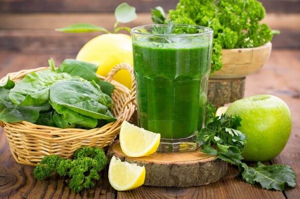 Зелёный сок.