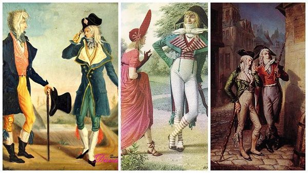 Мюскадены - уличные бойцы термидорианской реакции, гроза санкюлотов, монтаньяров и якобинцев. Коллаж взят из открытых источников.